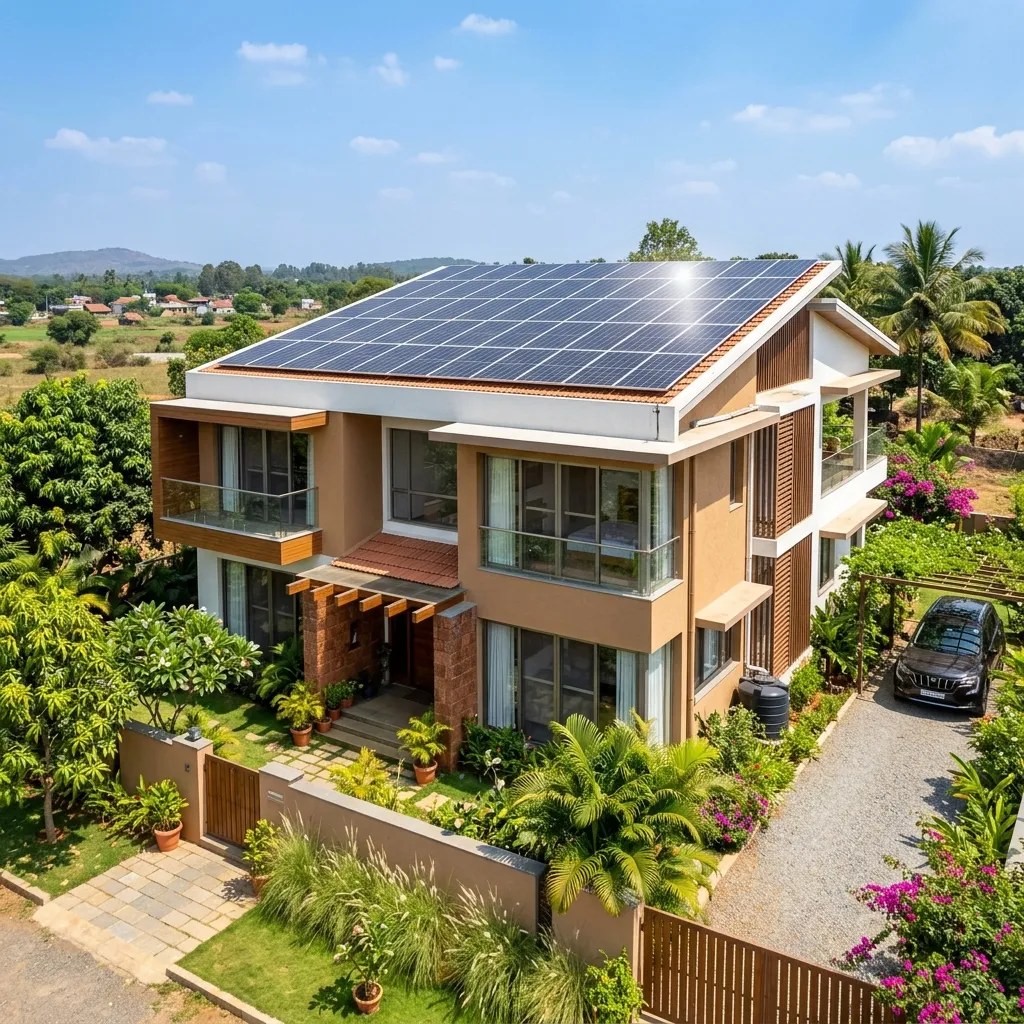 Beautiful Modern Solar House in India